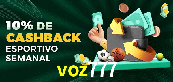10% de bônus de cashback na voz777